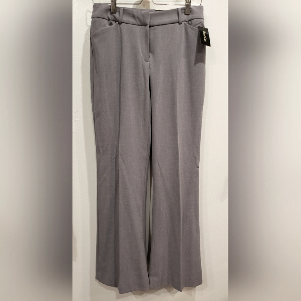 Apostrophe Boot Cut Trouser Pants "Vanessa", Grey, Size 4S, Gray size 4 Short
